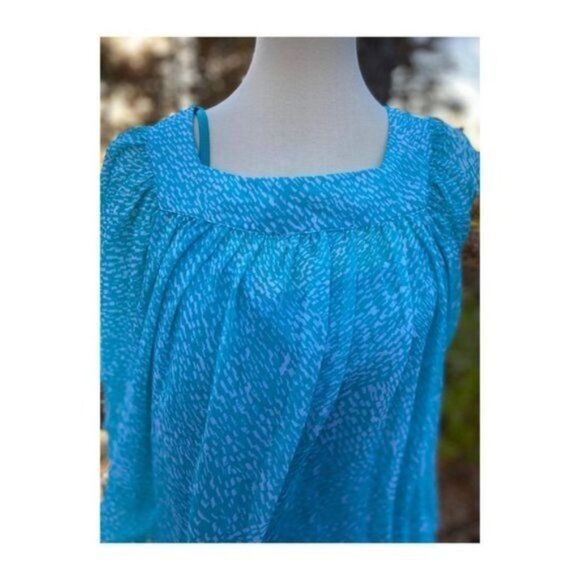 Pure Alfred Sung Sheer Blouse Top Flutter Sleeve Sz 3XL - Picture 6 of 11